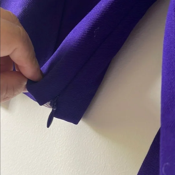 Zara Purple Crop Top Long Sleeve Fitted Crop Blouse - Picture 7 of 8